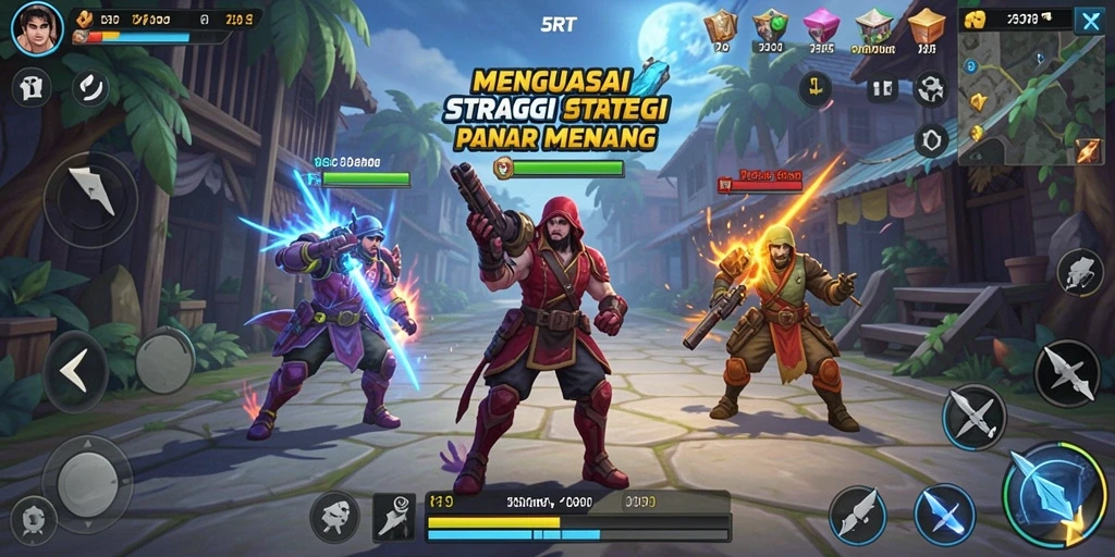 Tampilan gameplay strategis yang menegangkan di 5RT.