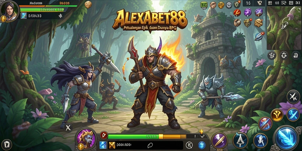 Tampilan gameplay ALEXABET88 dengan pertarungan yang seru dan grafik yang indah.