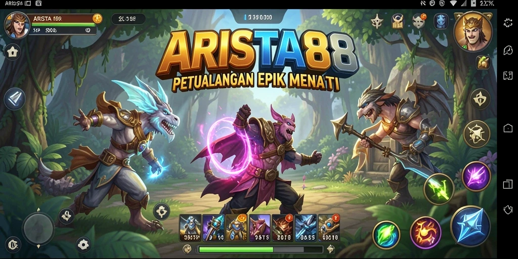 Tampilan gameplay ARISTA88 yang memukau dan menantang.