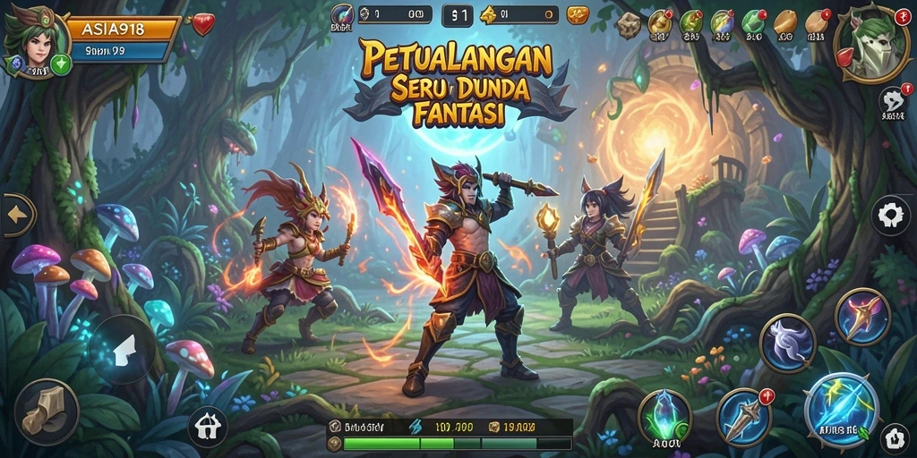 Tangkapan layar menampilkan aksi seru dalam gameplay ASIA918.