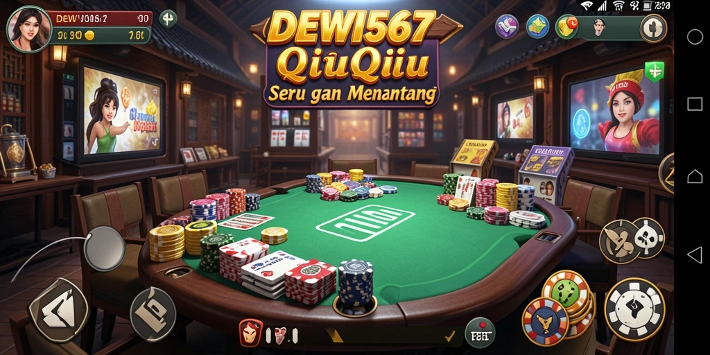 Gameplay QiuQiu yang seru dan interaktif dalam DEWI567.