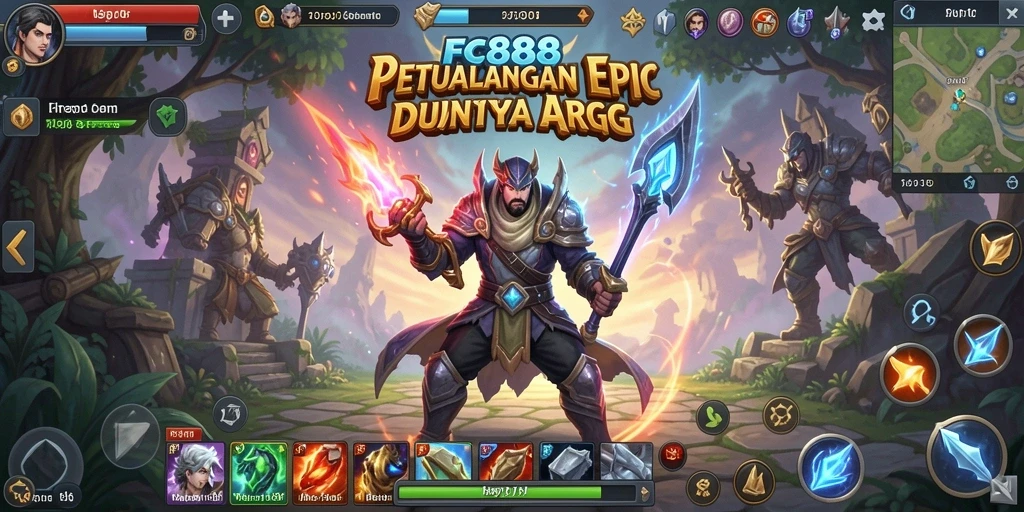 Tangkapan layar menampilkan aksi seru dalam gameplay ARPG FC888.