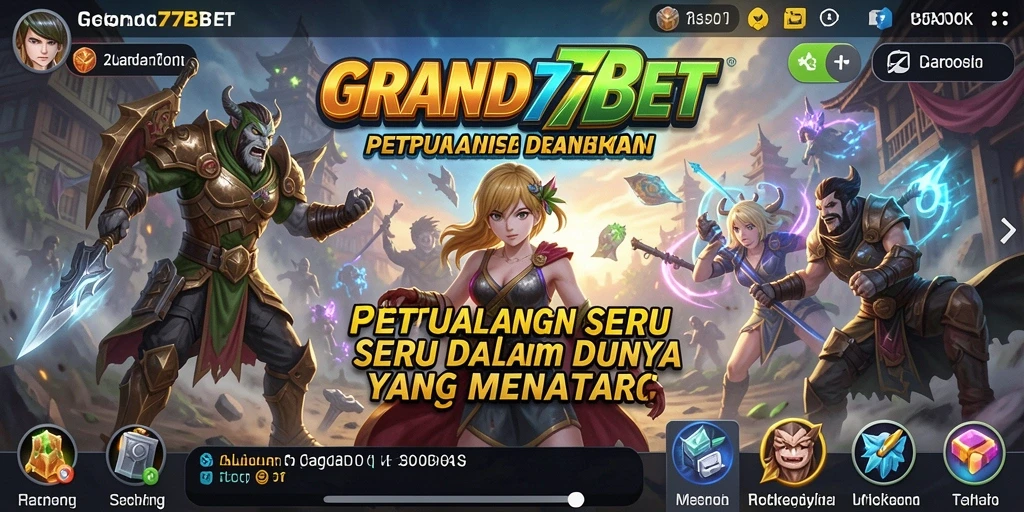 Screenshot GRAND77BET menampilkan gameplay seru dalam petualangan mendebarkan.