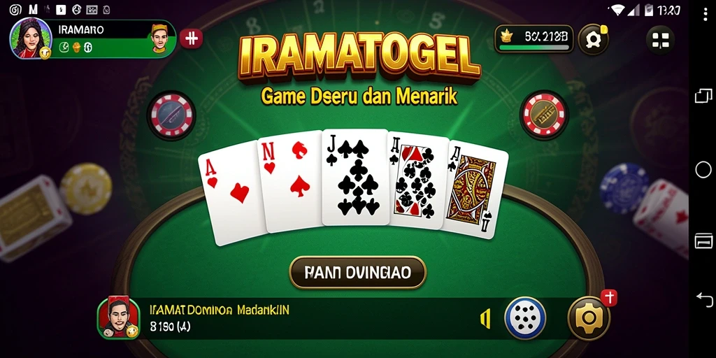 Tampilan menarik dari gameplay di IRAMATOGEL yang seru.