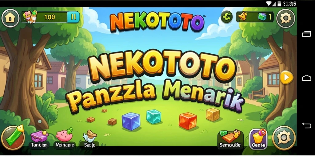Screenshot NEKOTOTO menampilkan gameplay Puzzle yang menarik dan menantang.