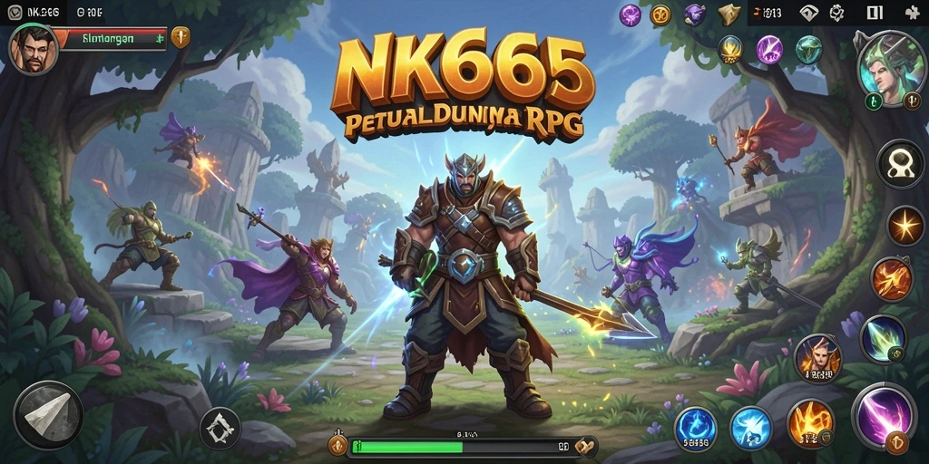 Tampilan interaktif gameplay RPG yang mendebarkan dan seru.