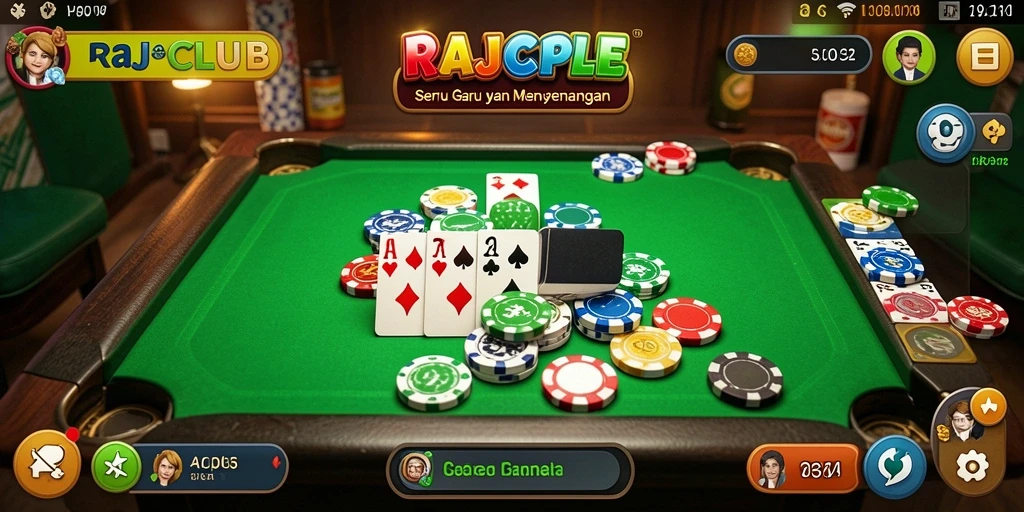 Tampilan gameplay seru dari RAJACLUB saat bermain Gaple.