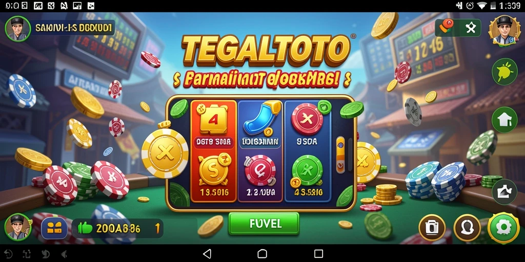 Tangkapan layar utama TEGALTOTO menampilkan gameplay yang menegangkan.