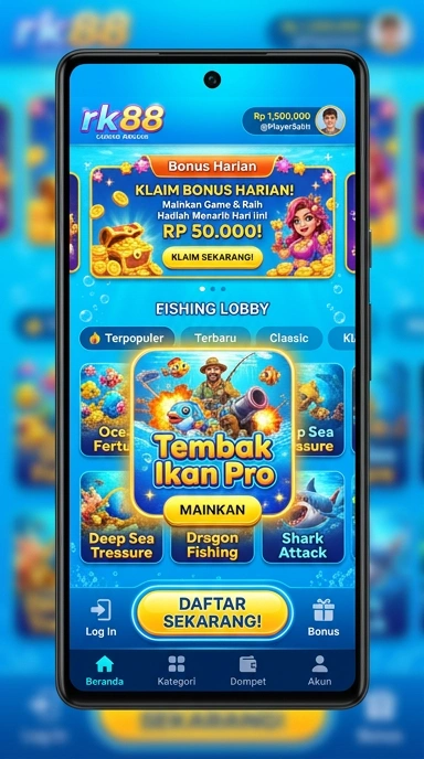 Cuplikan tampilan aplikasi rk88 yang modern dan intuitif.